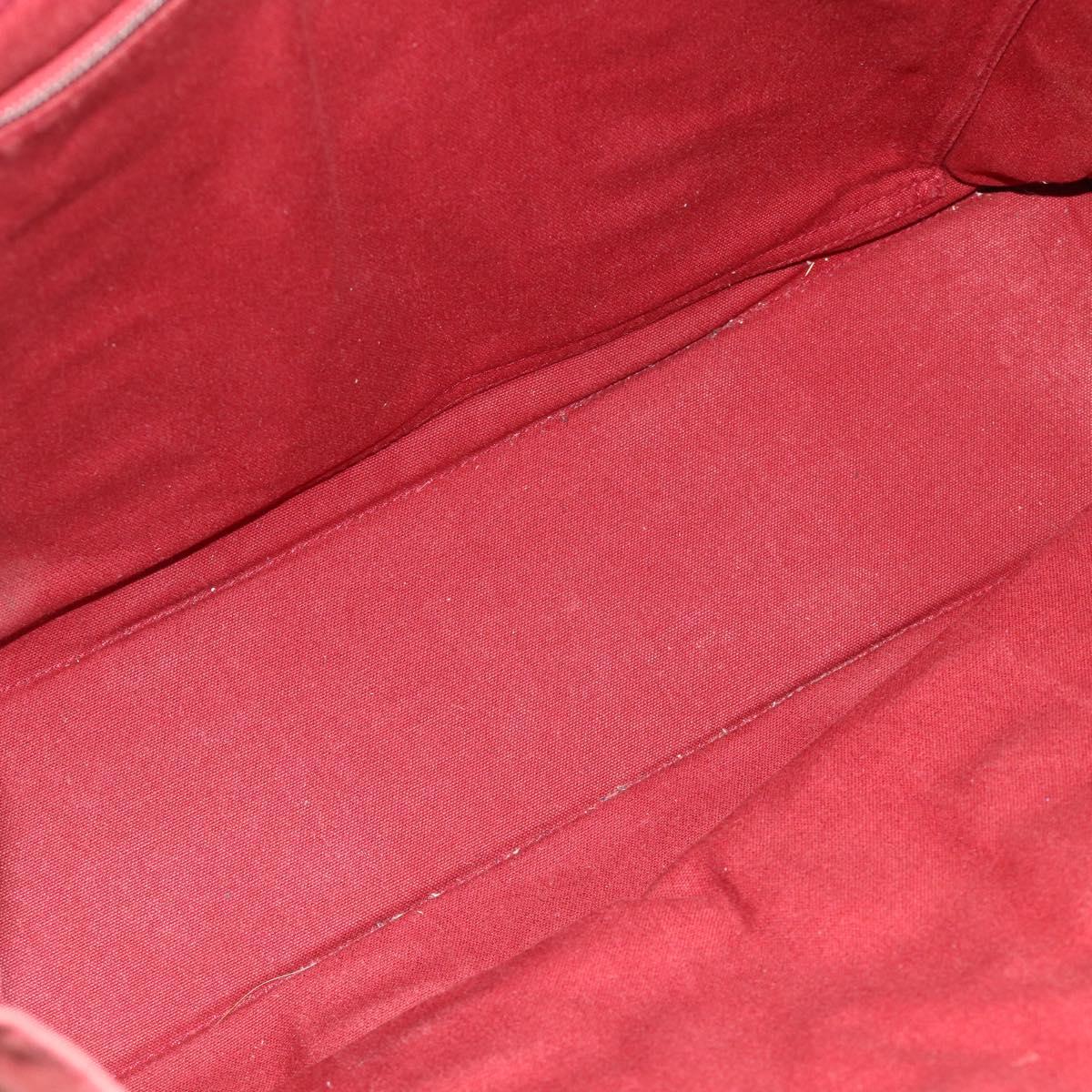 HERMES Fourre Tout Hand Bag Cotton 2 Set Red Green Auth BA12496