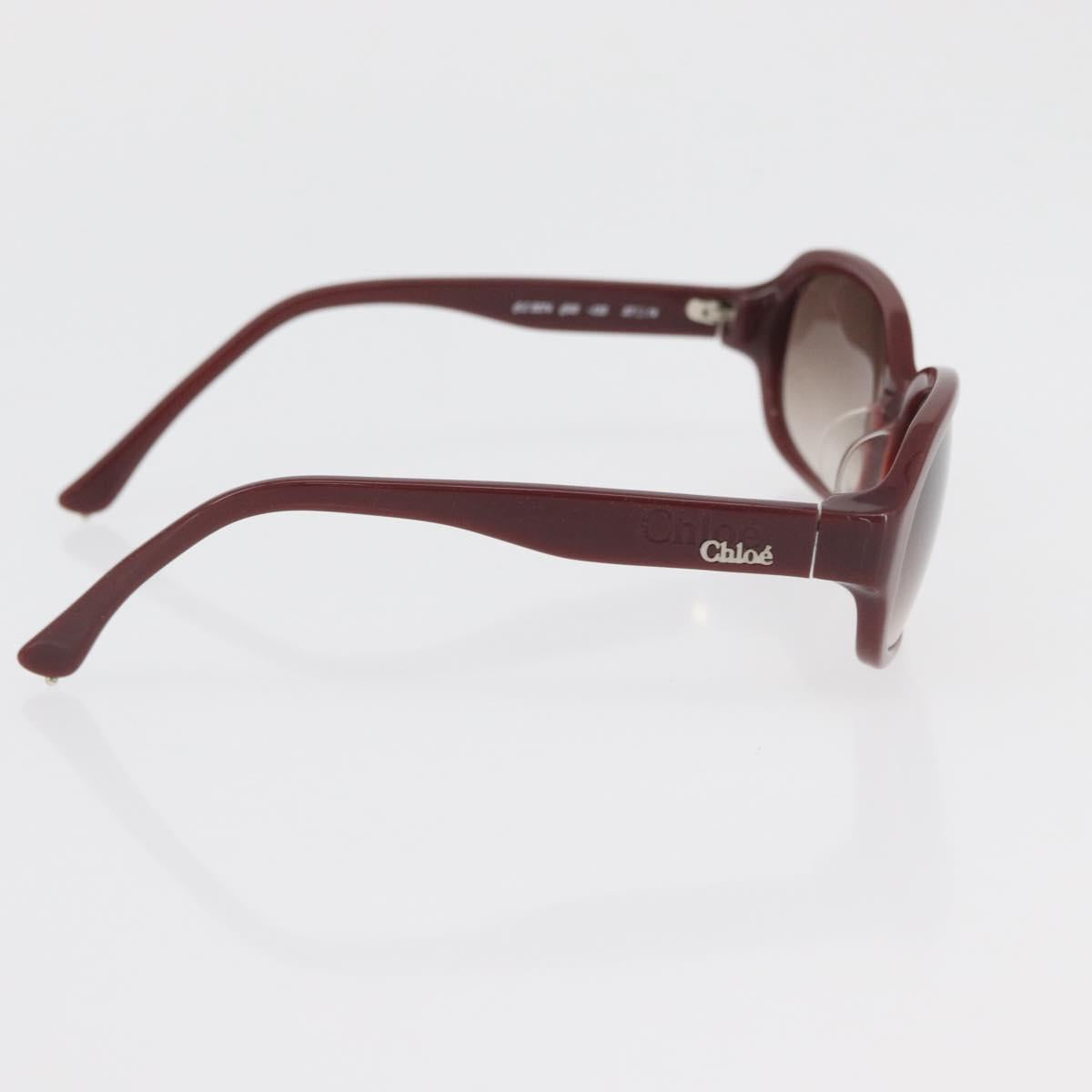 Chloe Sunglasses plastic 2 Set Brown Bordeaux Auth BA12498