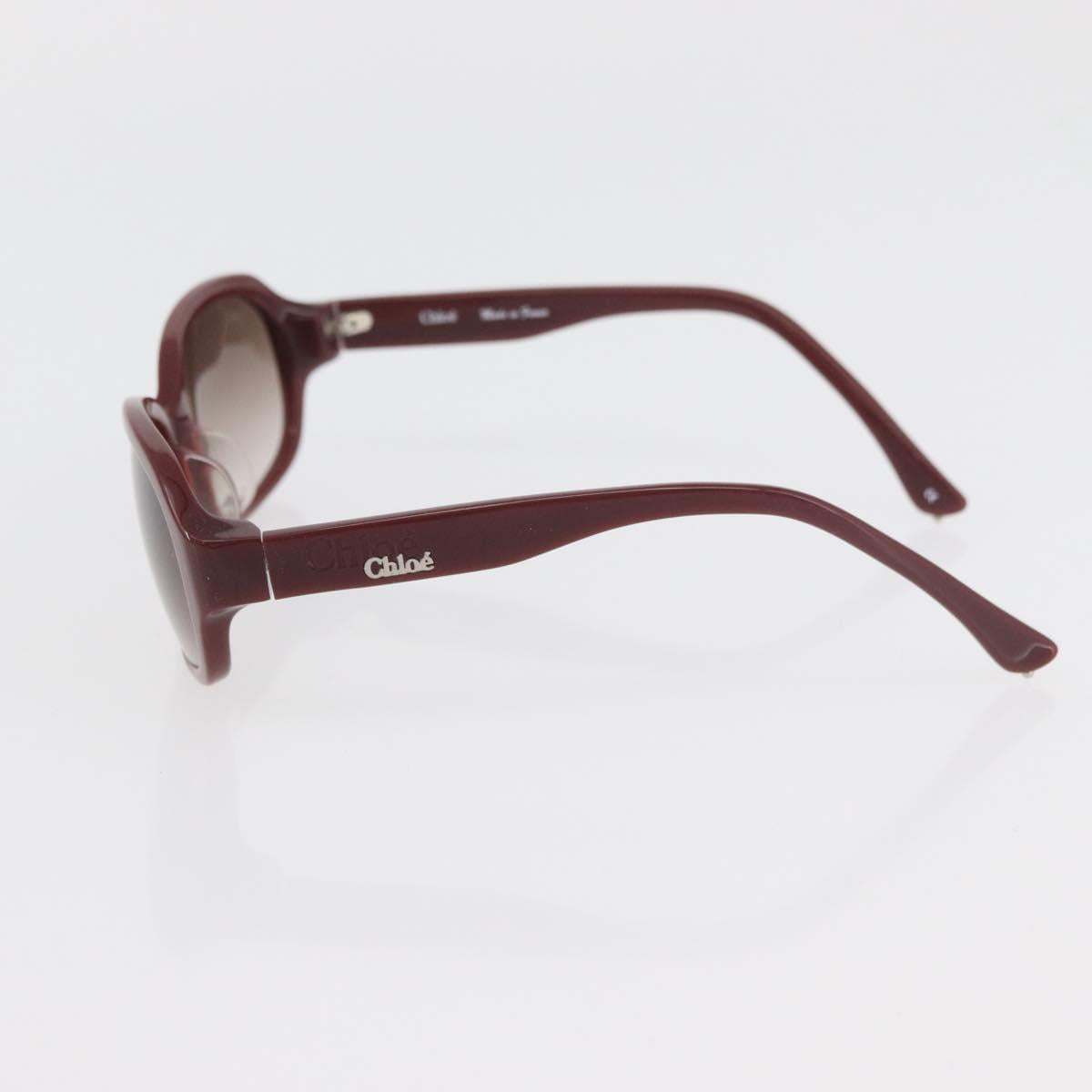 Chloe Sunglasses plastic 2 Set Brown Bordeaux Auth BA12498
