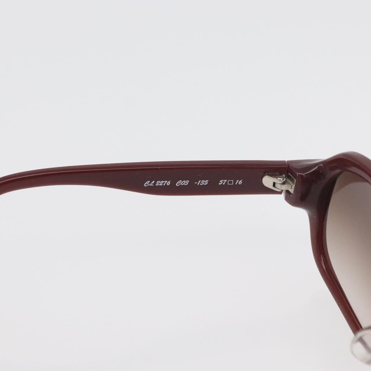 Chloe Sunglasses plastic 2 Set Brown Bordeaux Auth BA12498