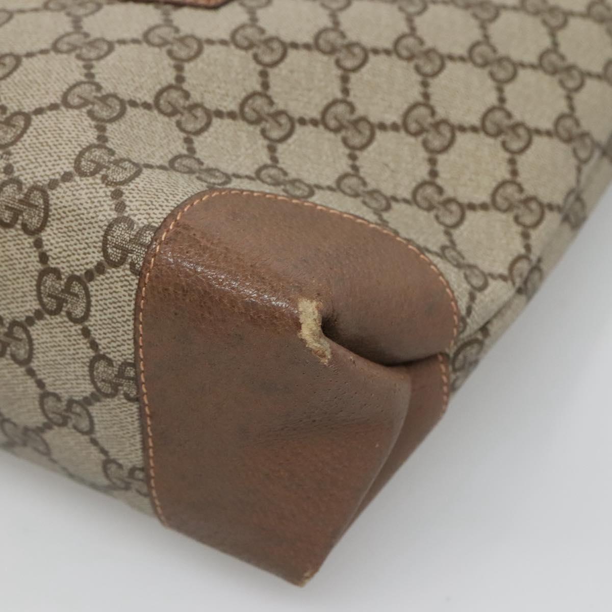 GUCCI GG Supreme Web Sherry Line Tote Bag PVC Beige 002 904 0222 Auth BA1254