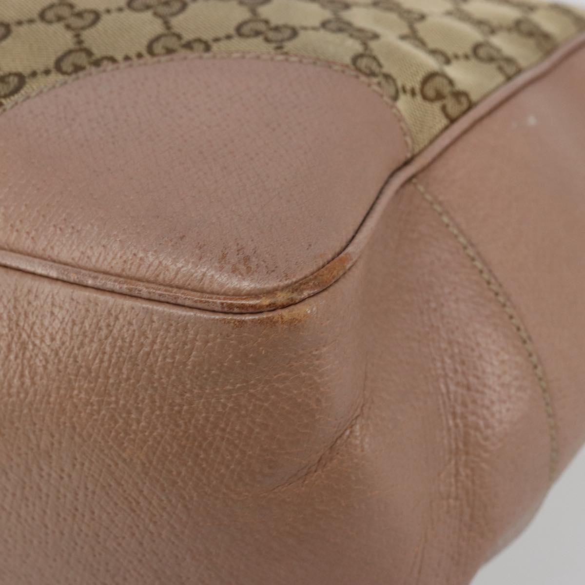 GUCCI GG Canvas Tote Bag Beige Gold 323671 Auth BA12545
