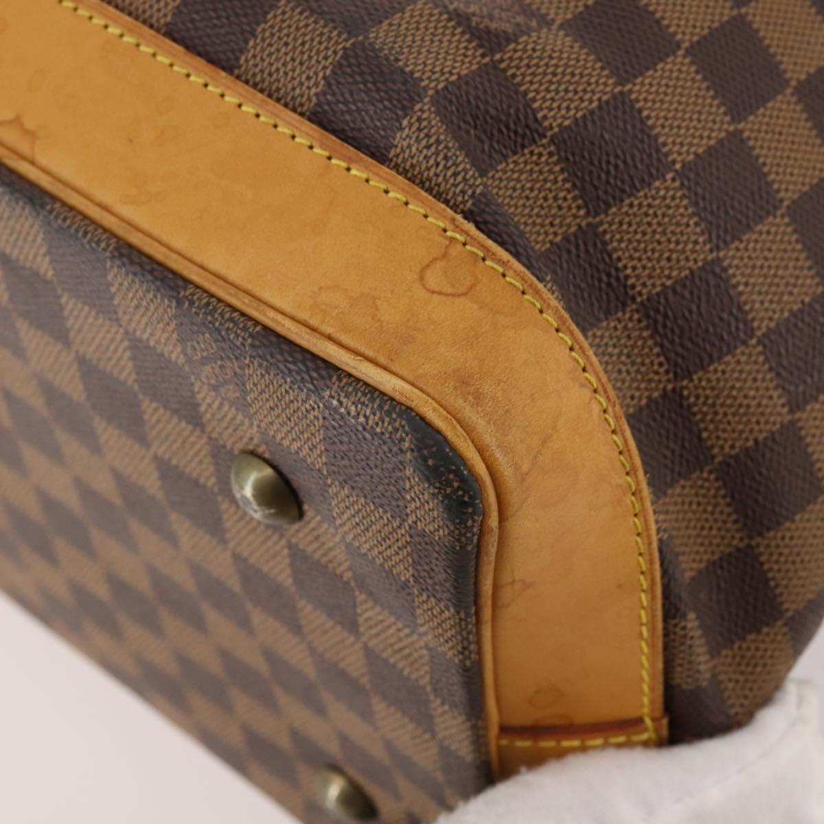 LOUIS VUITTON Damier Ebene Clipper Boston Bag 2way M99039 LV Auth BA12554A