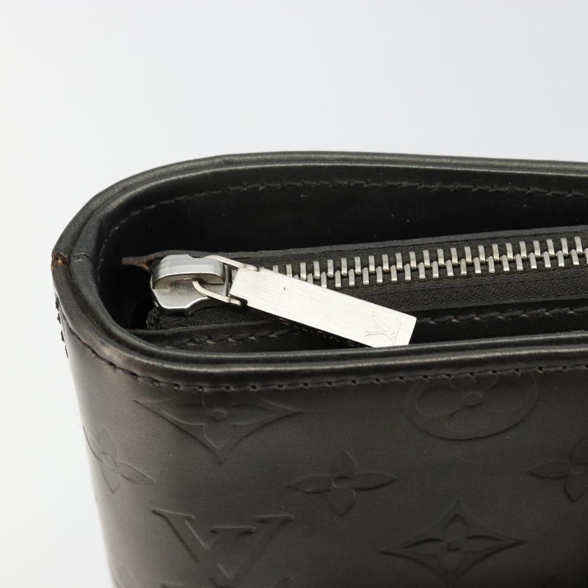 LOUIS VUITTON Monogram Mat Willwood Shoulder Bag Black M55102 LV Auth BA12557