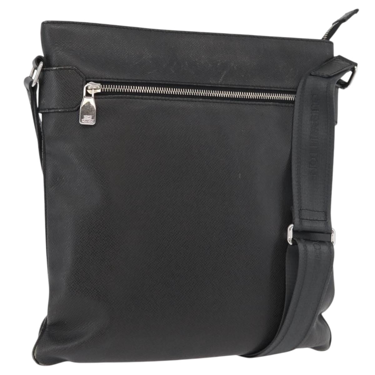LOUIS VUITTON Taiga Sasha Shoulder Bag Ardoise M32712 LV Auth BA12558