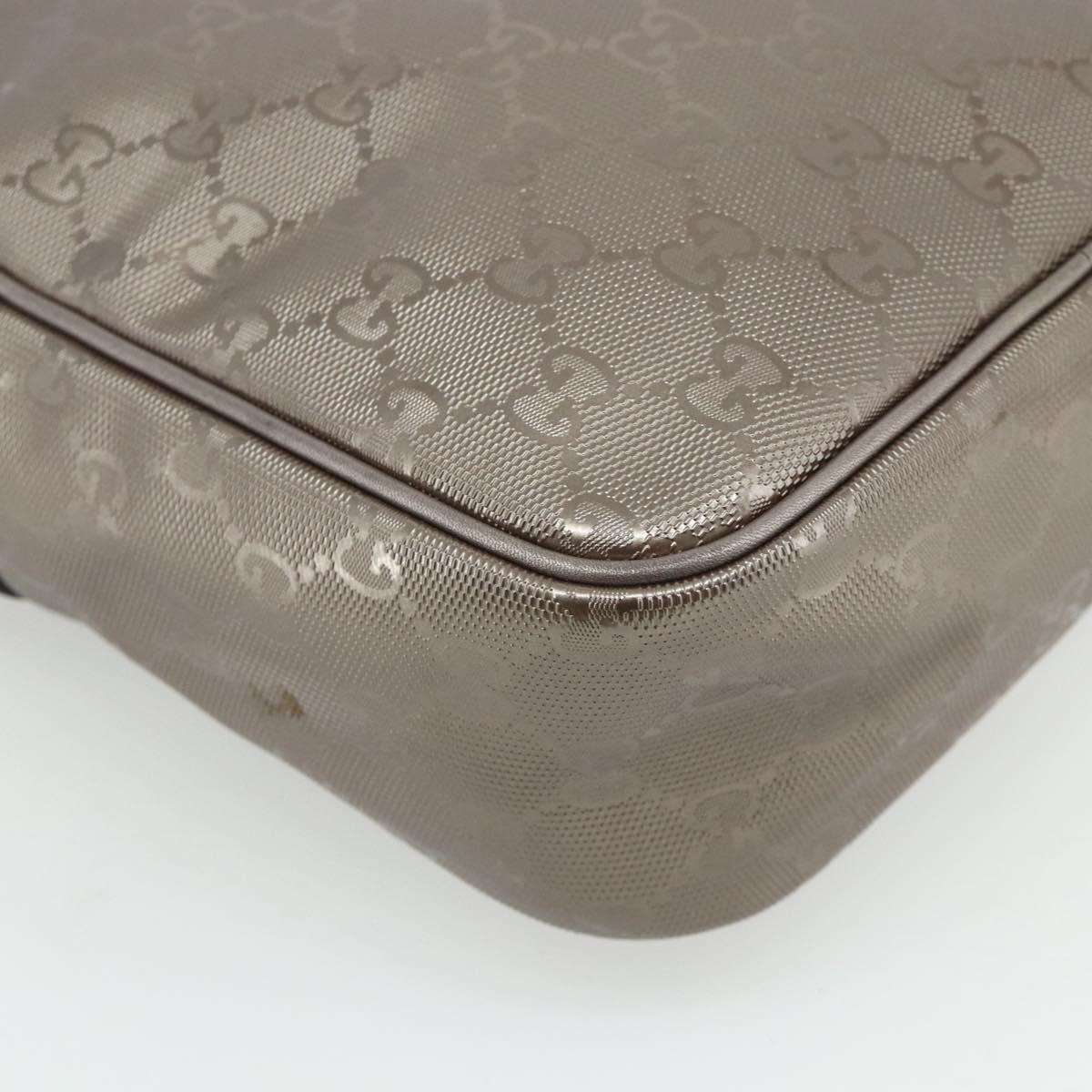 GUCCI GG Implementation Shoulder Bag PVC Pink Silver 233268 Auth BA12559A