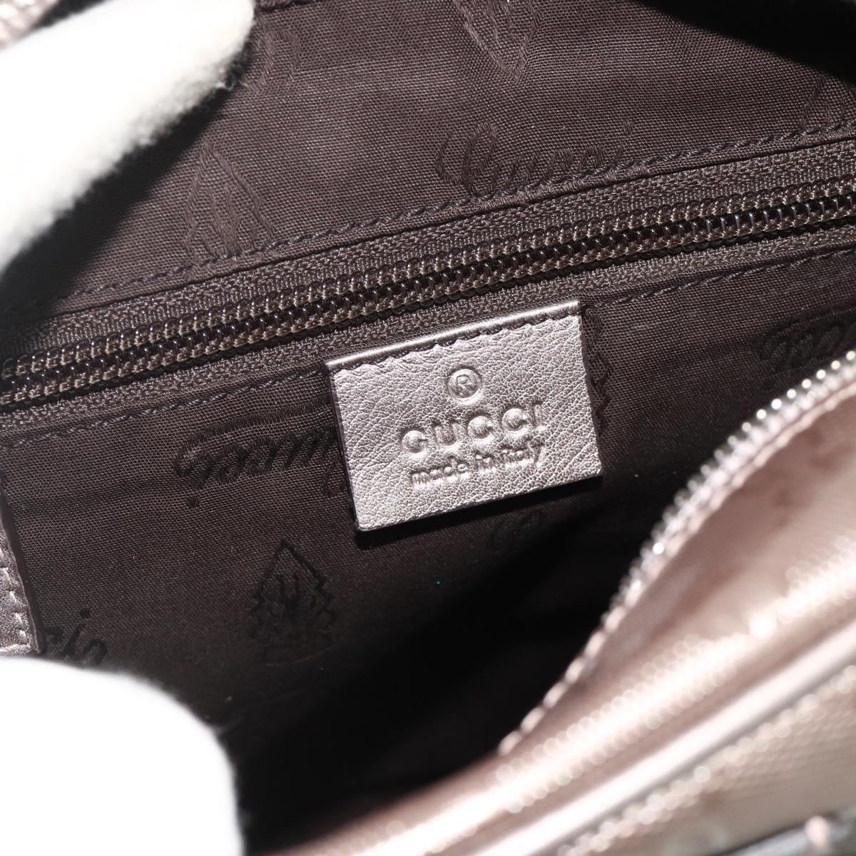 GUCCI GG Implementation Shoulder Bag PVC Pink Silver 233268 Auth BA12559A