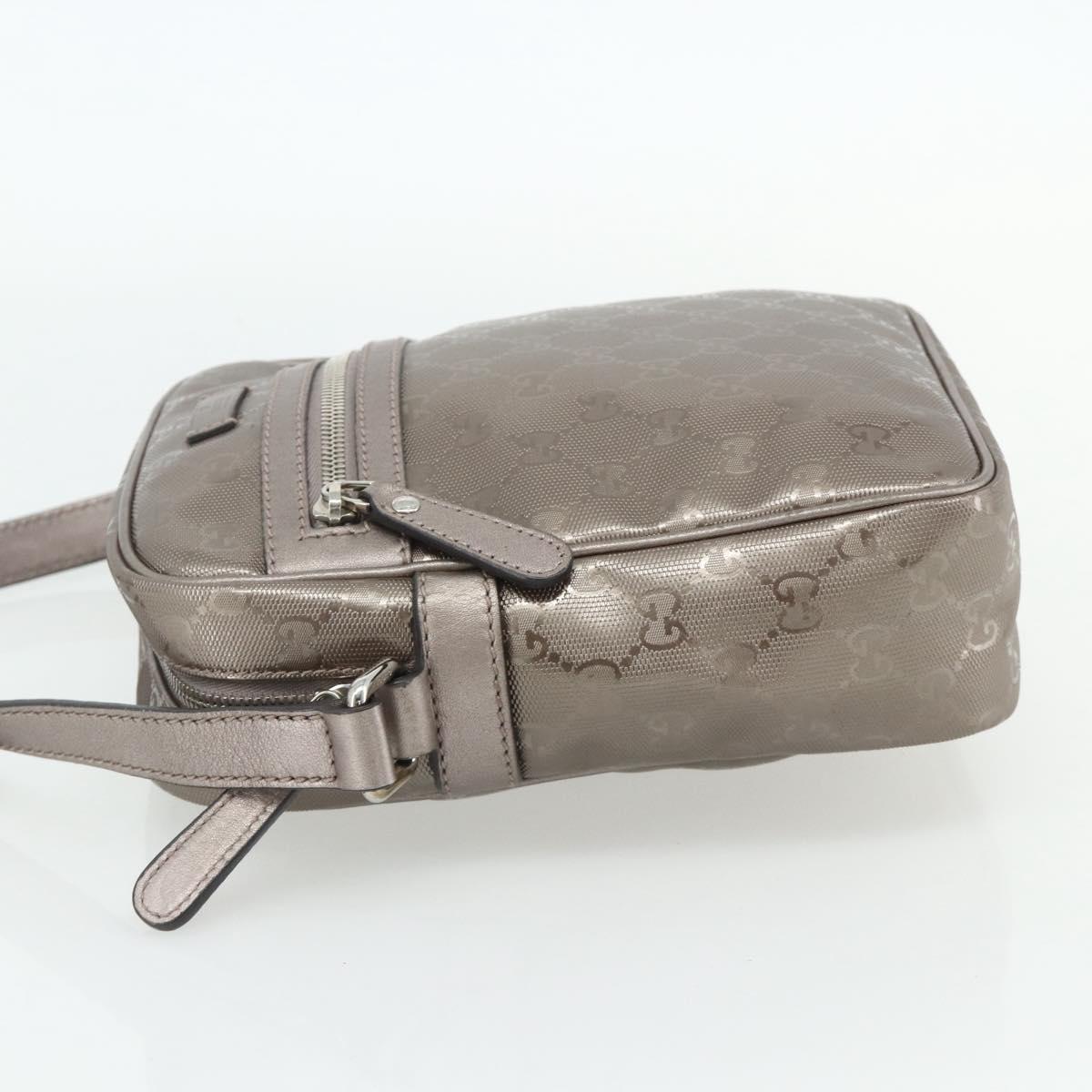 GUCCI GG Implementation Shoulder Bag PVC Pink Silver 233268 Auth BA12559A