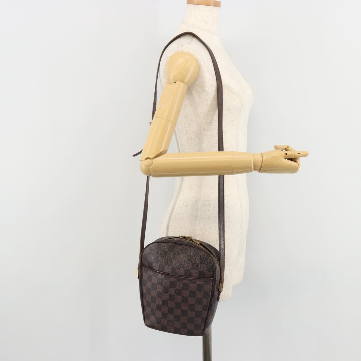 LOUIS VUITTON Damier Ebene Ipanema PM Shoulder Bag N51294 LV Auth BA12561