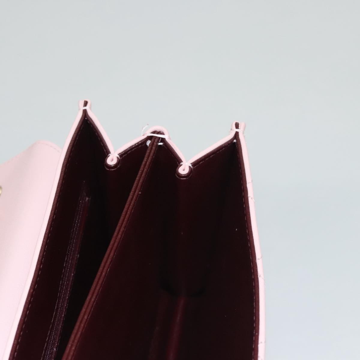 CHANEL Matelasse25 Single Flap Chain Shoulder Bag Lamb Skin Pink CC Auth BA1256AM