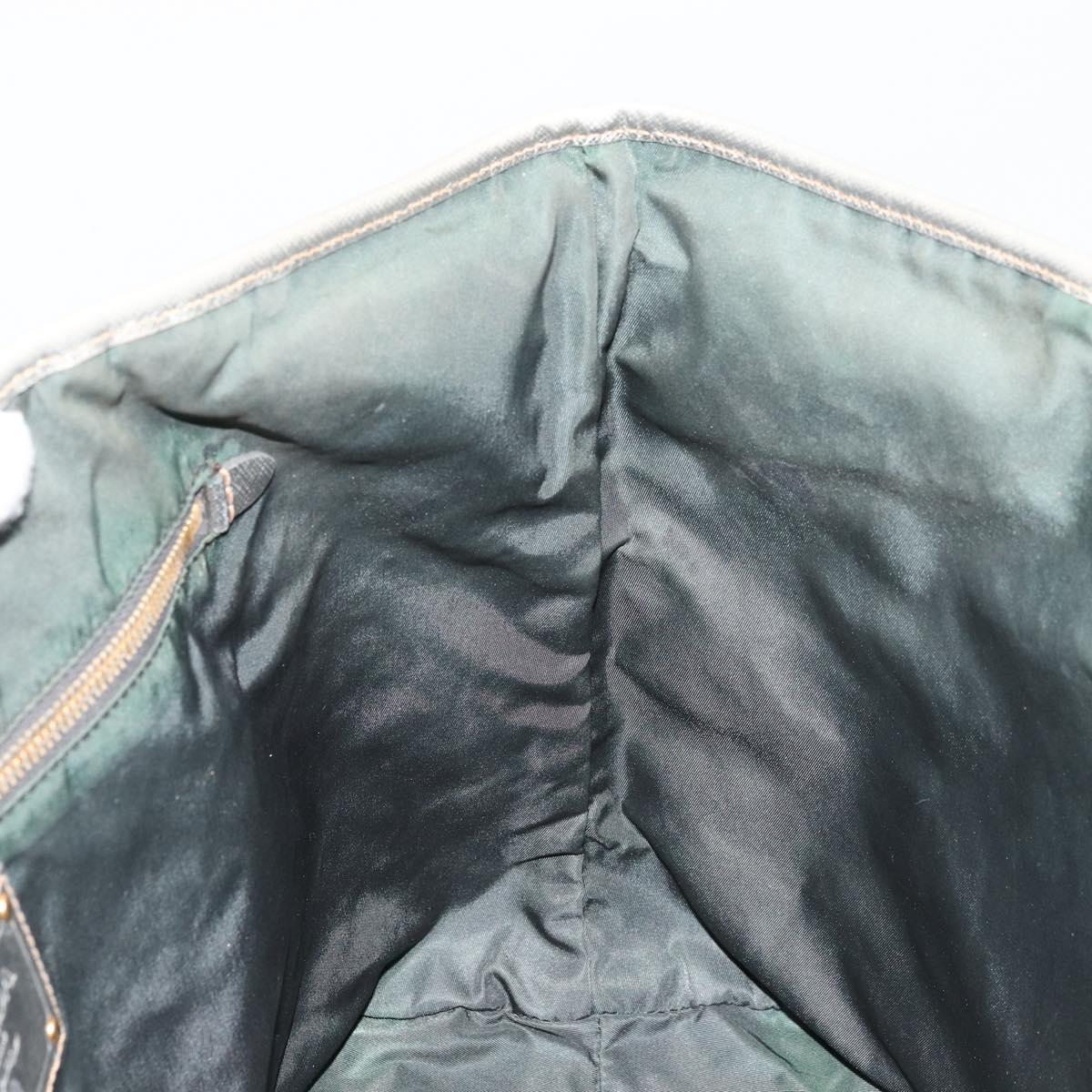 PRADA Tote Bag Nylon Green Gold Auth BA12579