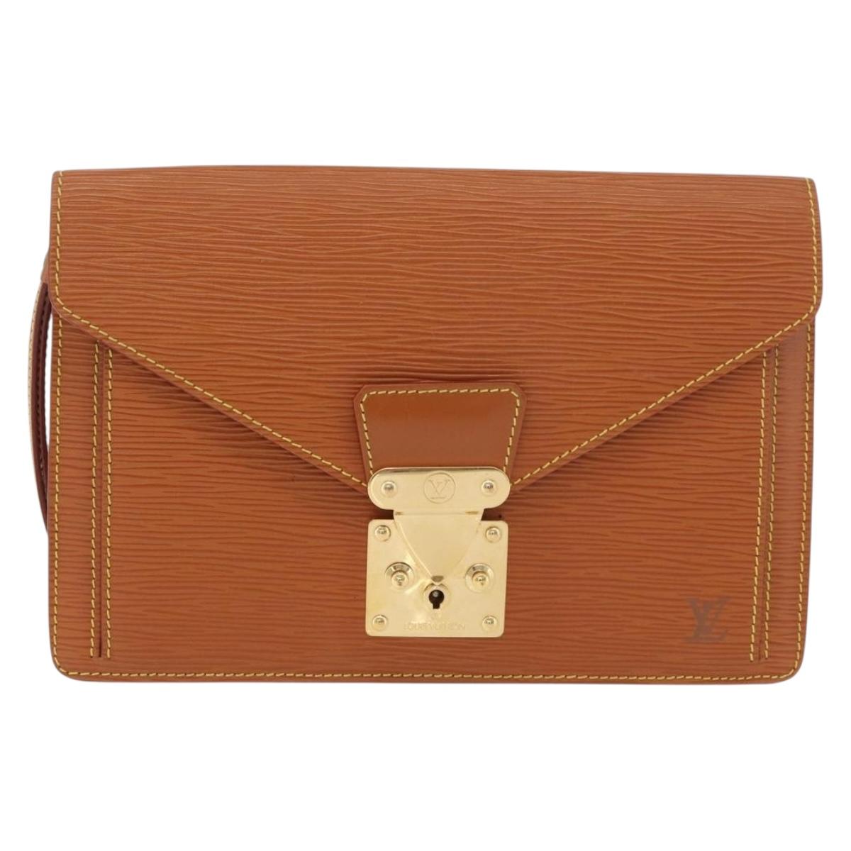 LOUIS VUITTON Epi Serie Dragonne Hand Bag Zipangu Gold M52618 LV Auth BA12593