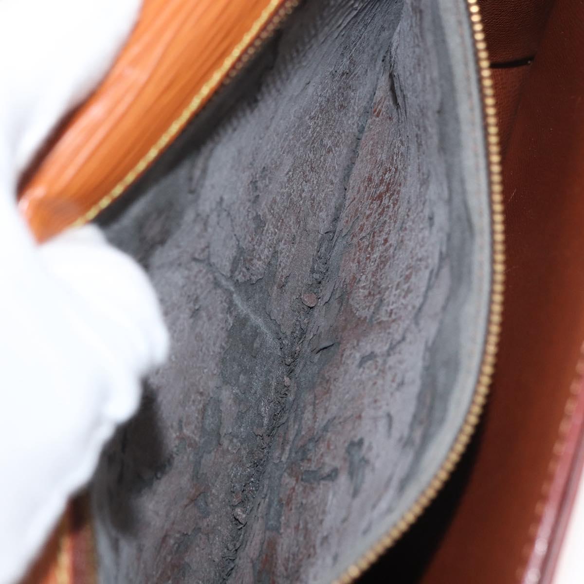 LOUIS VUITTON Epi Serie Dragonne Hand Bag Zipangu Gold M52618 LV Auth BA12593