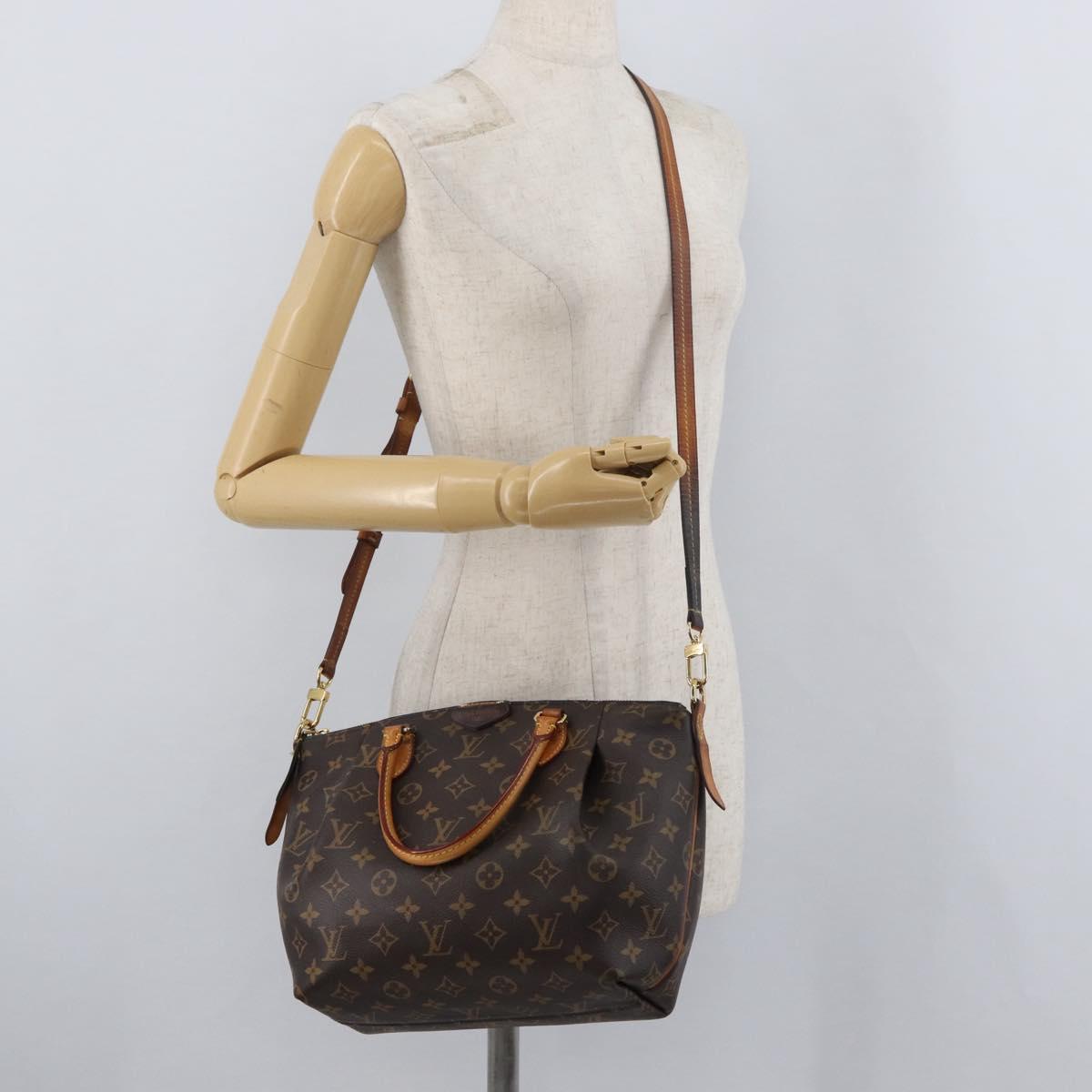 LOUIS VUITTON Monogram Turen PM Hand Bag 2way M48813 LV Auth BA12598