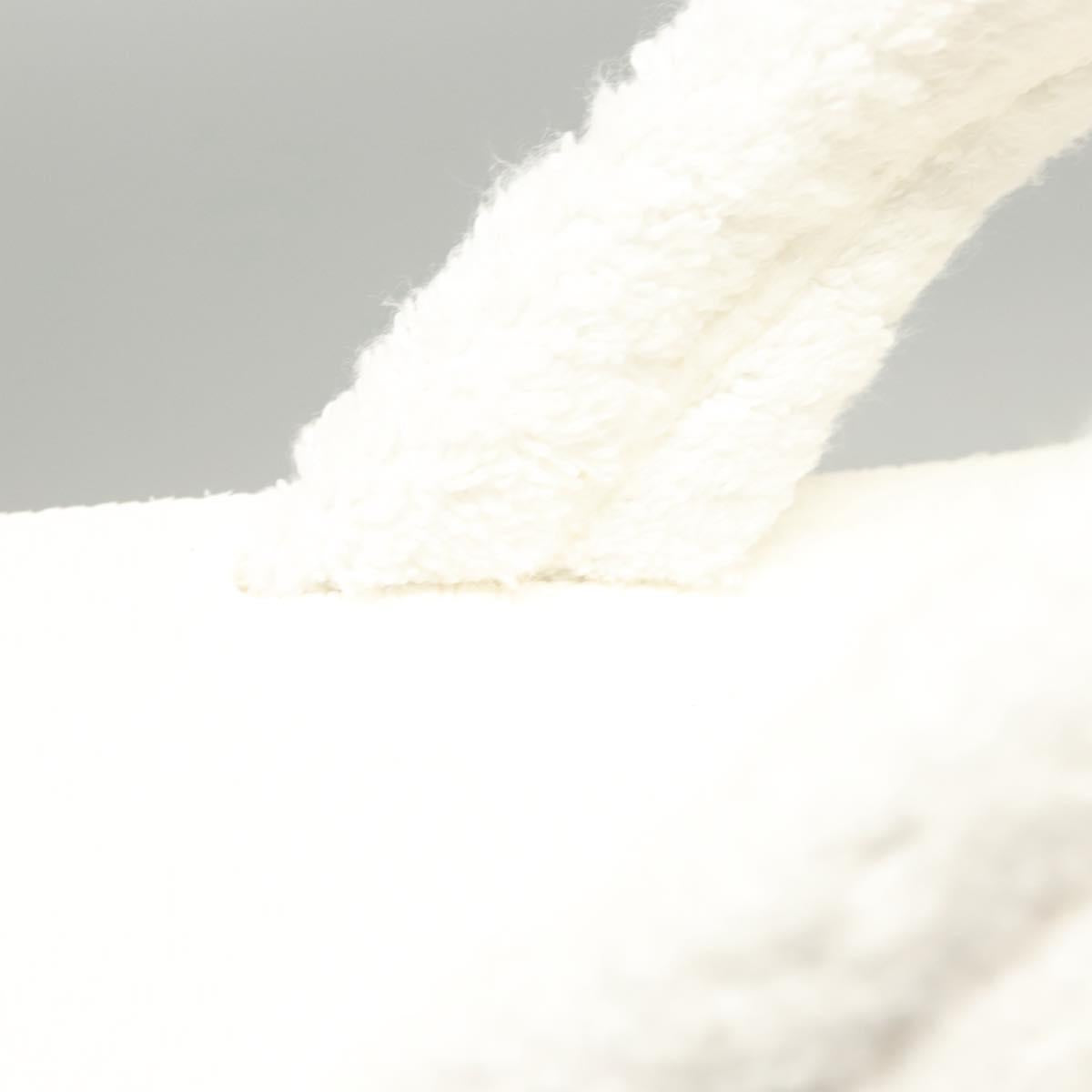CHANEL Beach Sandals Cotton 39C White CC Auth BA1259SM