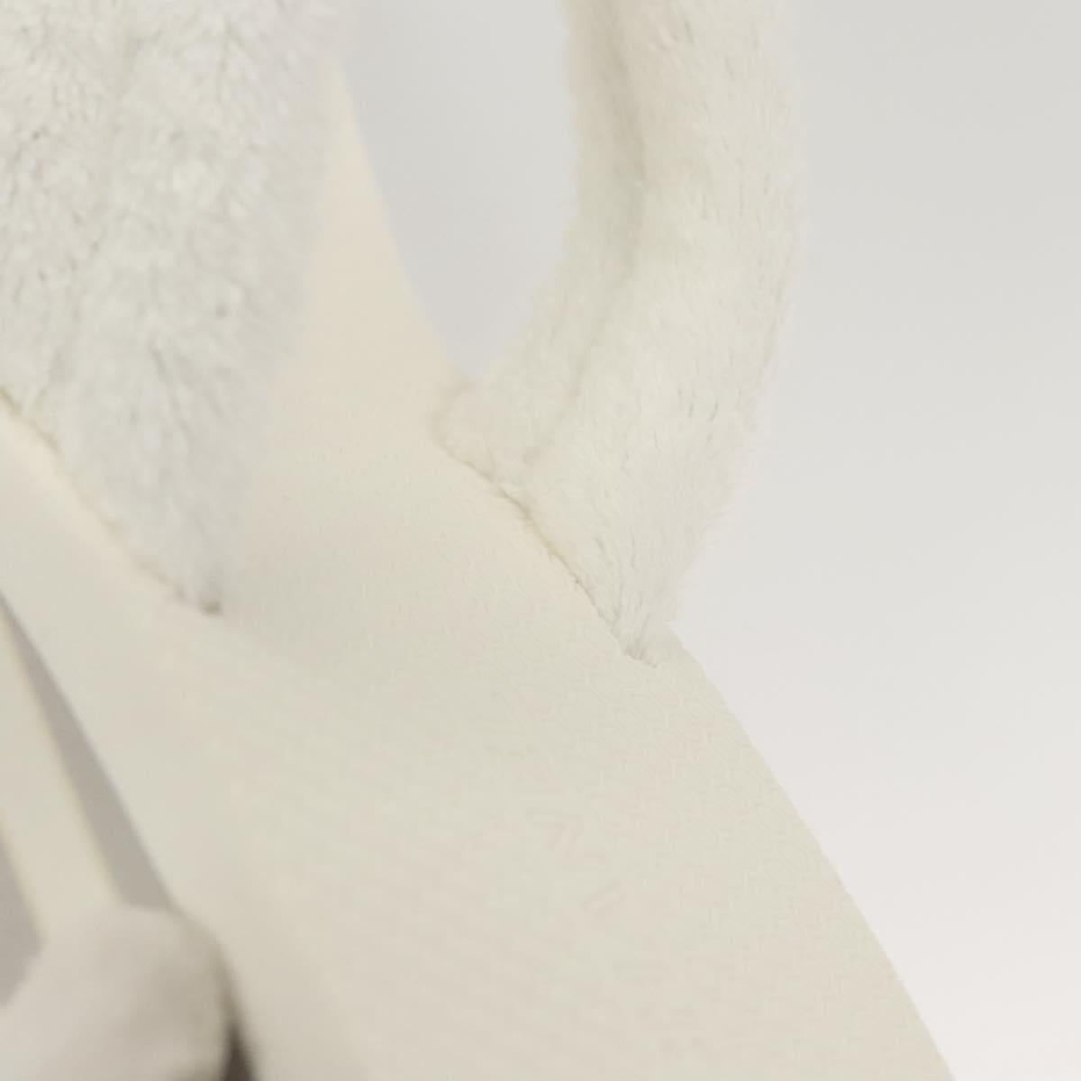 CHANEL Beach Sandals Cotton 39C White CC Auth BA1259SM