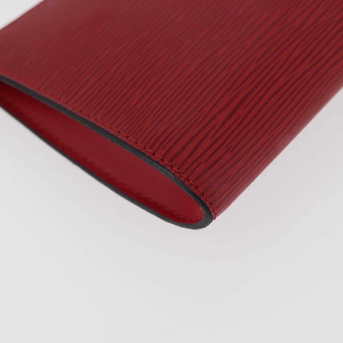 LOUIS VUITTON Epi Pochette Accessoires Pouch Red M52947 LV Auth BA12612A