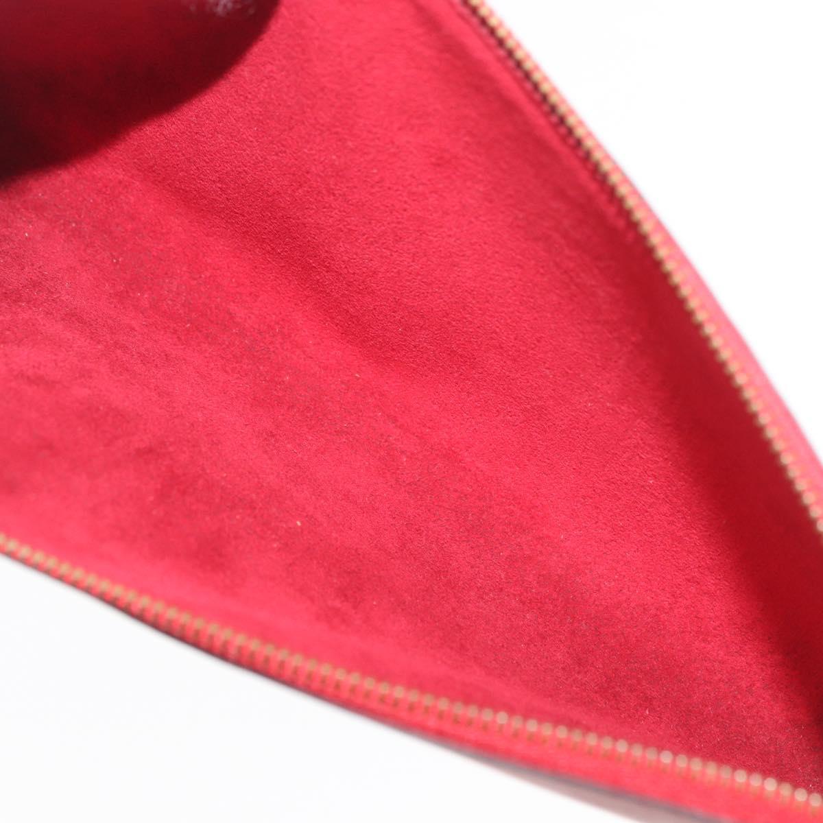 LOUIS VUITTON Epi Pochette Accessoires Pouch Red M52947 LV Auth BA12612A