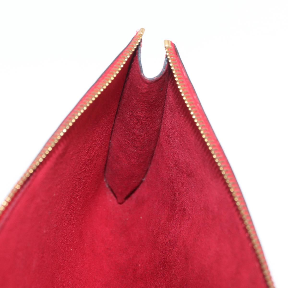 LOUIS VUITTON Epi Pochette Accessoires Pouch Red M52947 LV Auth BA12612A
