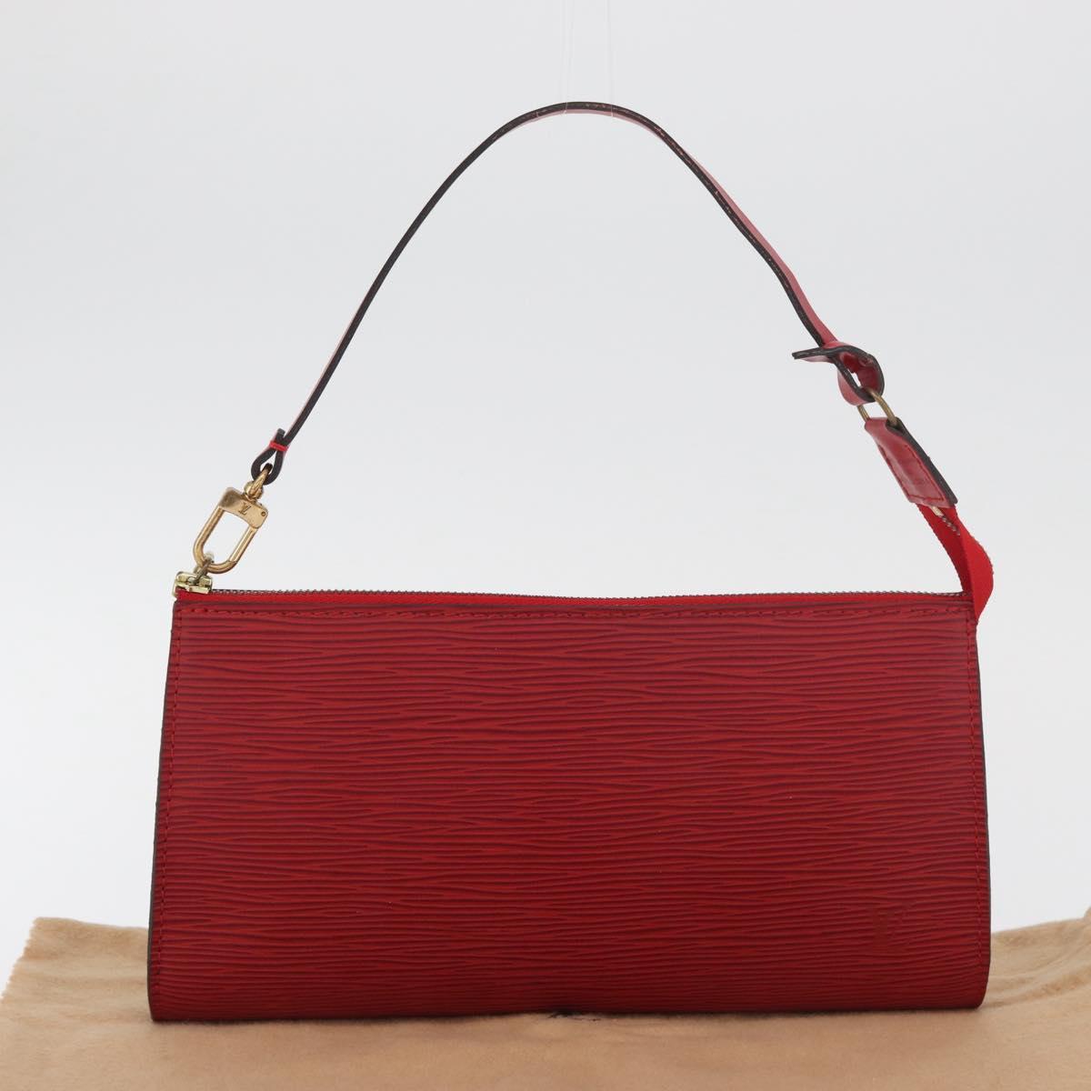LOUIS VUITTON Epi Pochette Accessoires Pouch Red M52947 LV Auth BA12612A