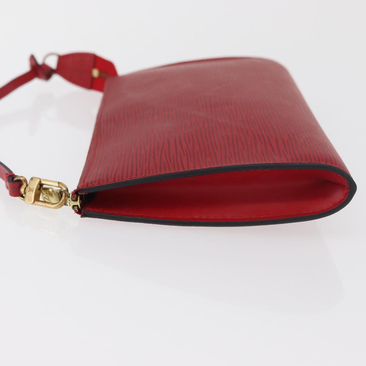LOUIS VUITTON Epi Pochette Accessoires Pouch Red M52947 LV Auth BA12612A