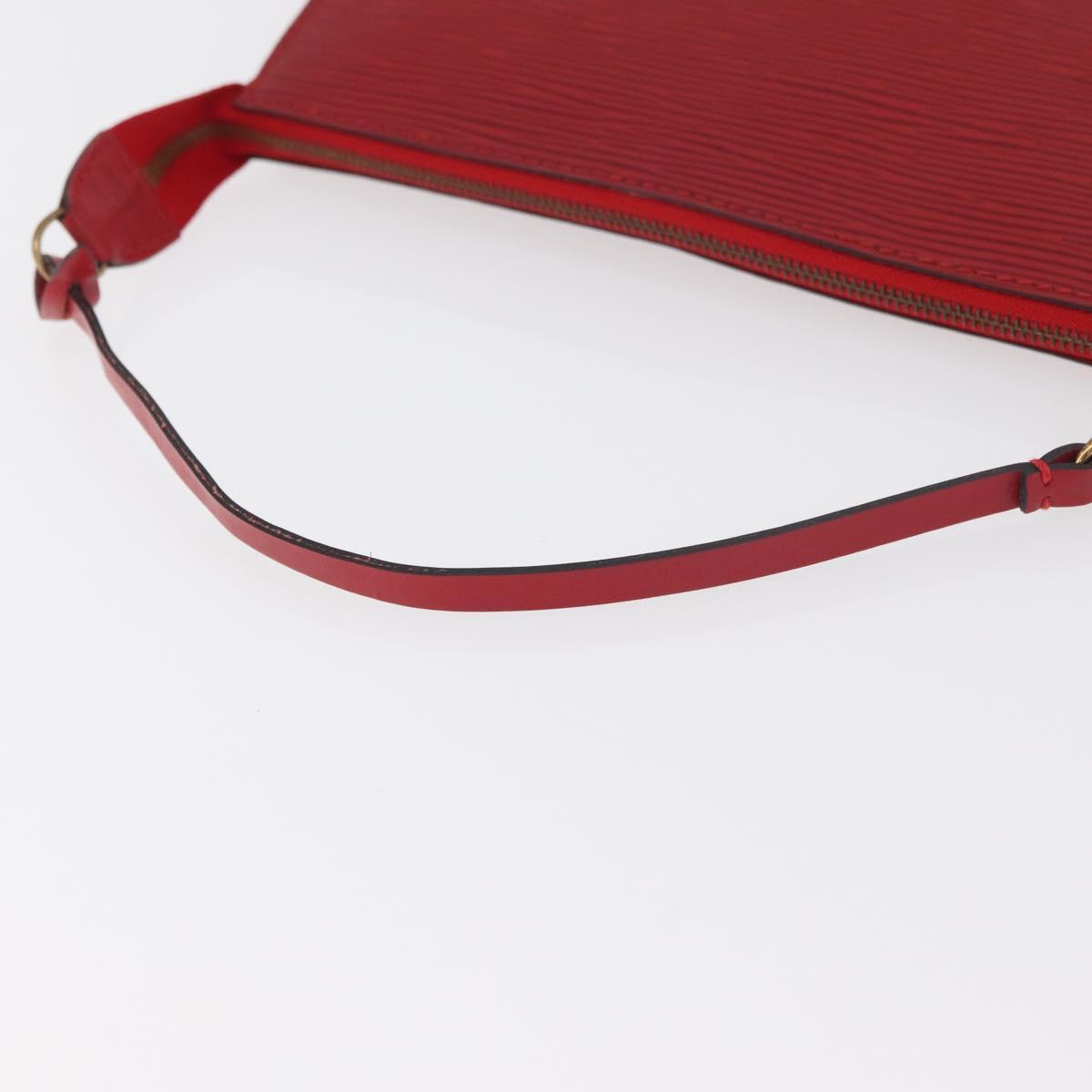 LOUIS VUITTON Epi Pochette Accessoires Pouch Red M52947 LV Auth BA12612A
