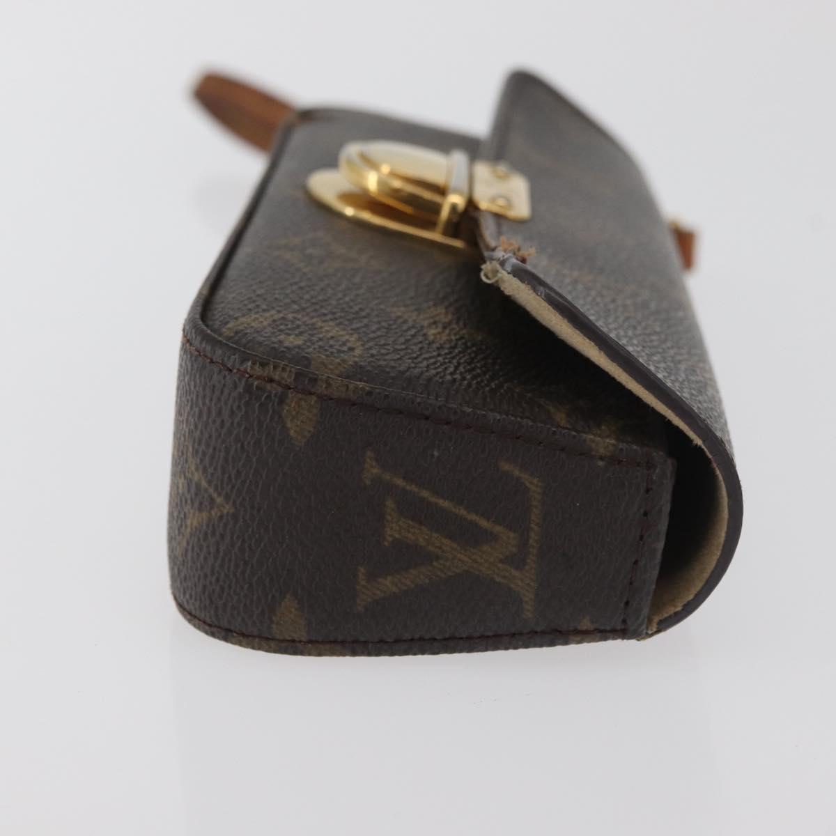 LOUIS VUITTON Monogram Pochette lagoon Glasses Case M60008 LV Auth BA12613