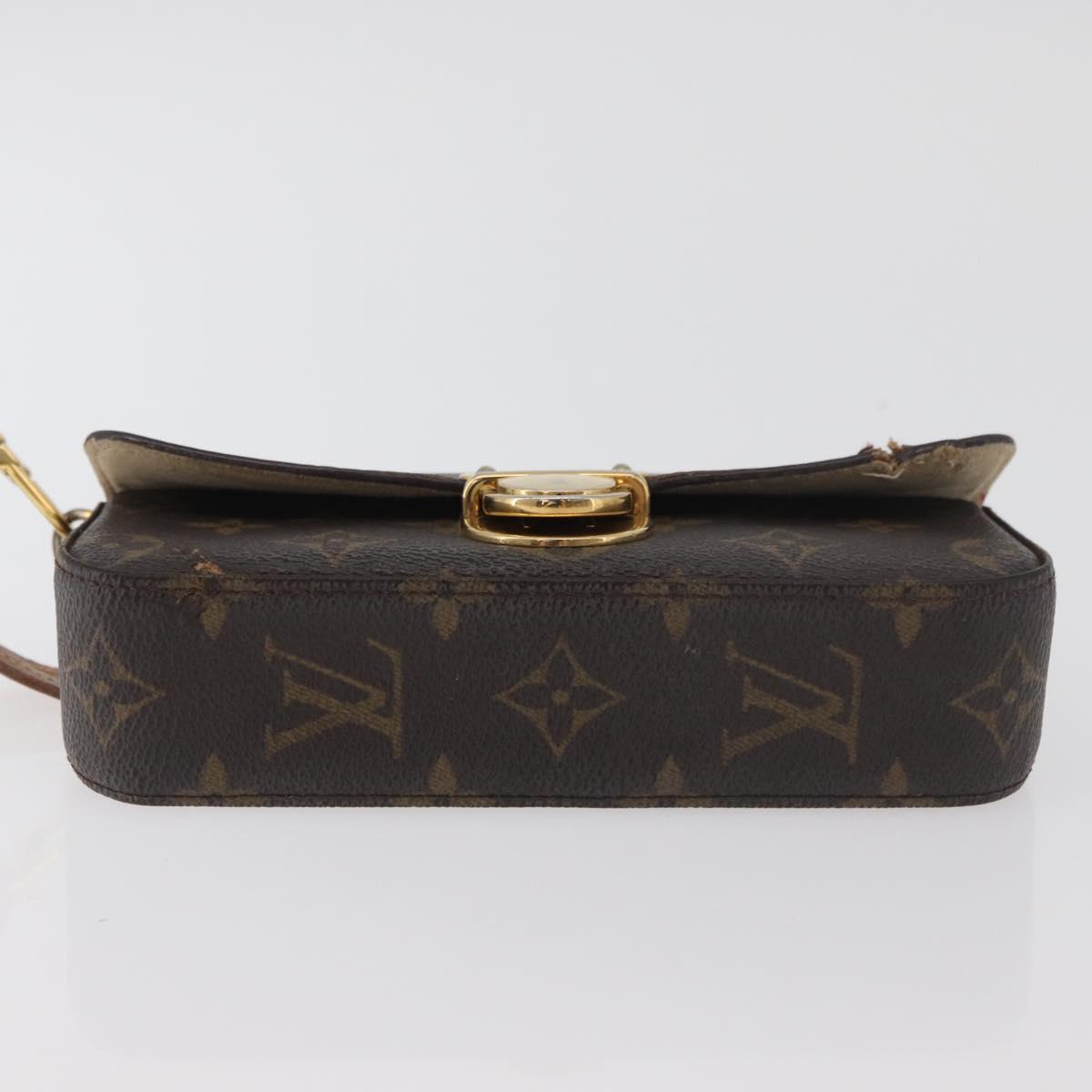 LOUIS VUITTON Monogram Pochette lagoon Glasses Case M60008 LV Auth BA12613