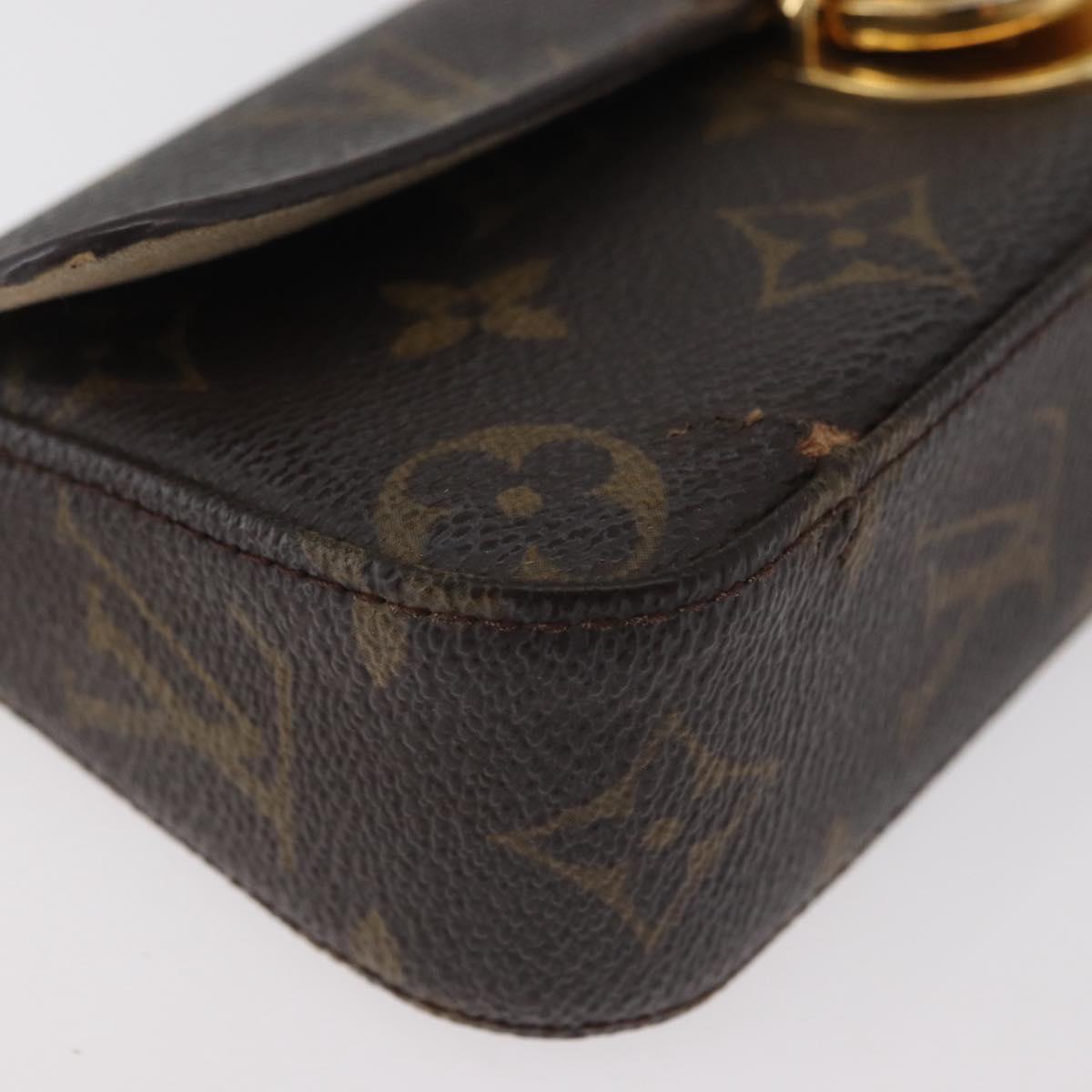 LOUIS VUITTON Monogram Pochette lagoon Glasses Case M60008 LV Auth BA12613