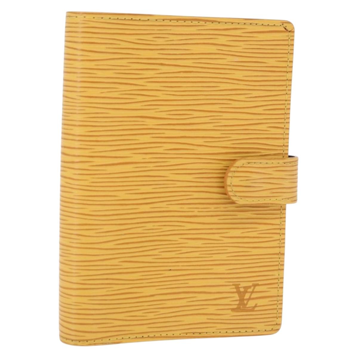 LOUIS VUITTON Epi Agenda PM Day Planner Cover Yellow R20059 LV Auth BA12618