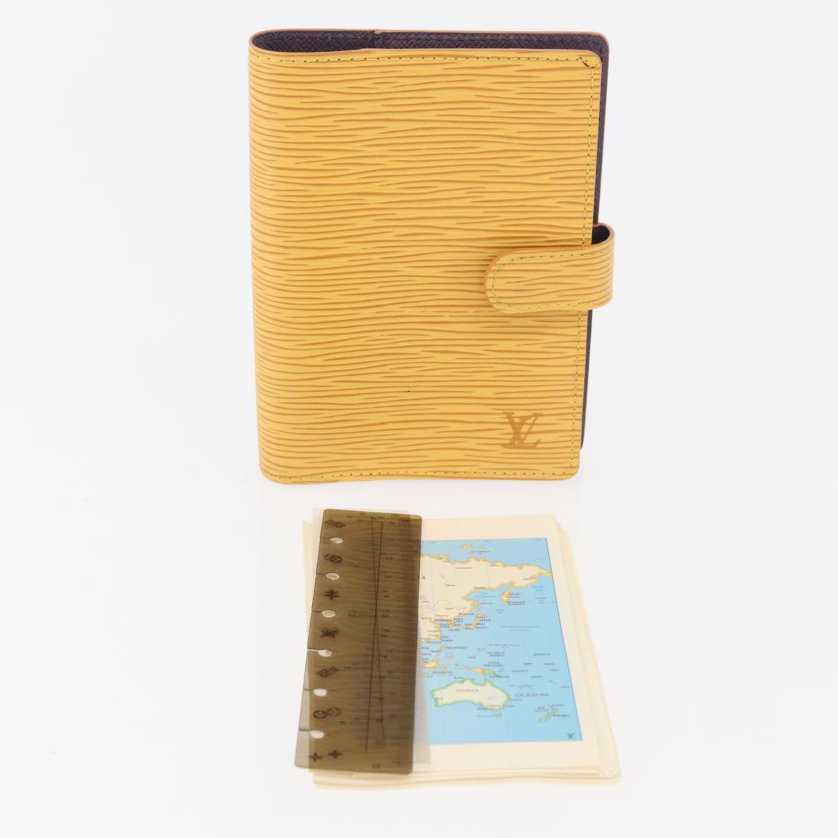 LOUIS VUITTON Epi Agenda PM Day Planner Cover Yellow R20059 LV Auth BA12618