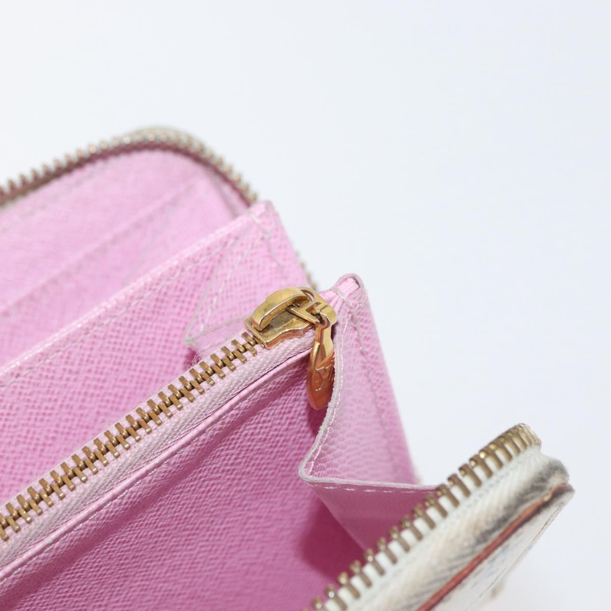 LOUIS VUITTON Monogram Multicolor Zippy Long Wallet White M60241 LV Auth BA12620