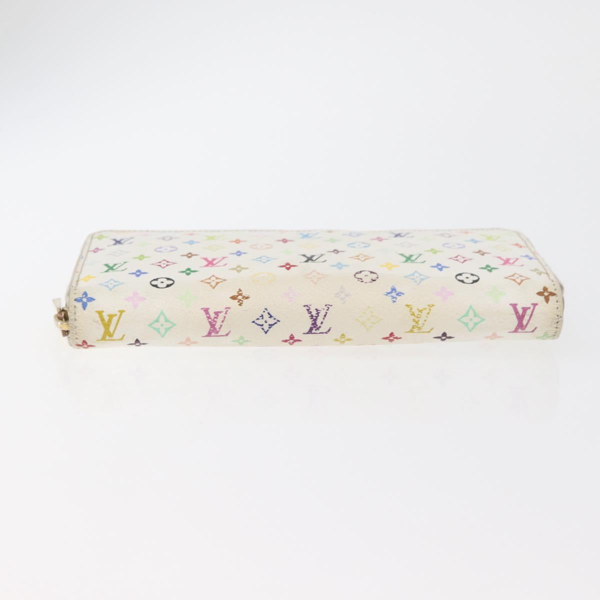 LOUIS VUITTON Monogram Multicolor Zippy Long Wallet White M60241 LV Auth BA12620