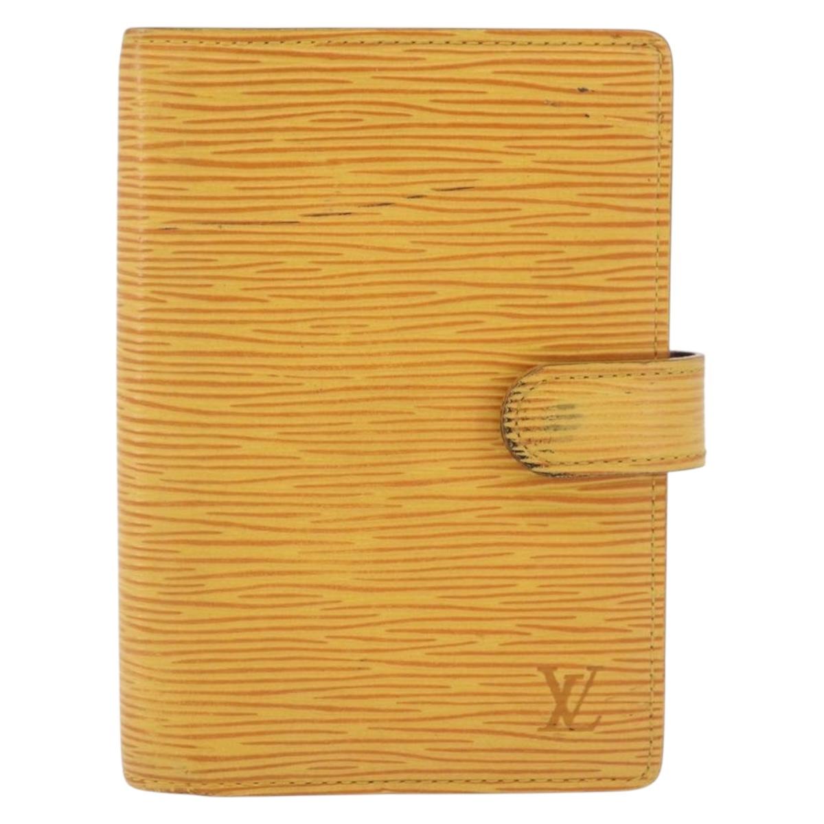 LOUIS VUITTON Epi Agenda PM Day Planner Cover Yellow R20059 LV Auth BA12621
