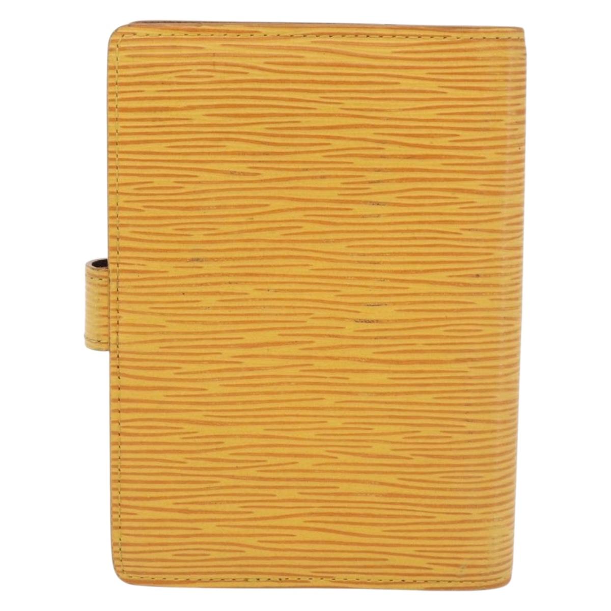 LOUIS VUITTON Epi Agenda PM Day Planner Cover Yellow R20059 LV Auth BA12621