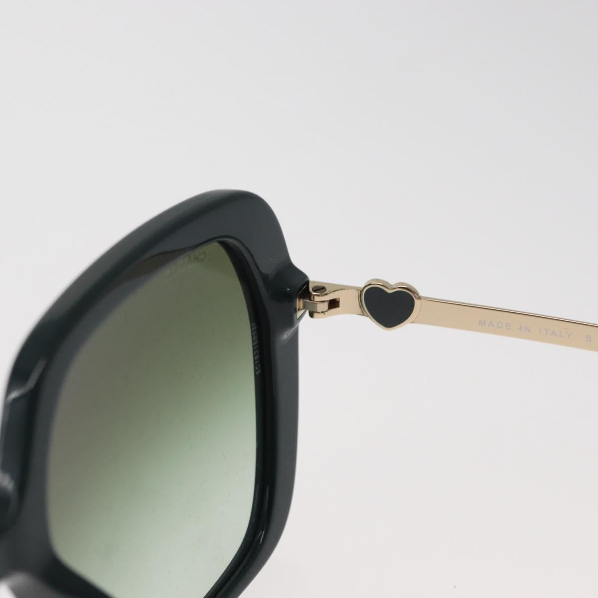 CHANEL Sunglasses plastic Green CC Auth BA12623M