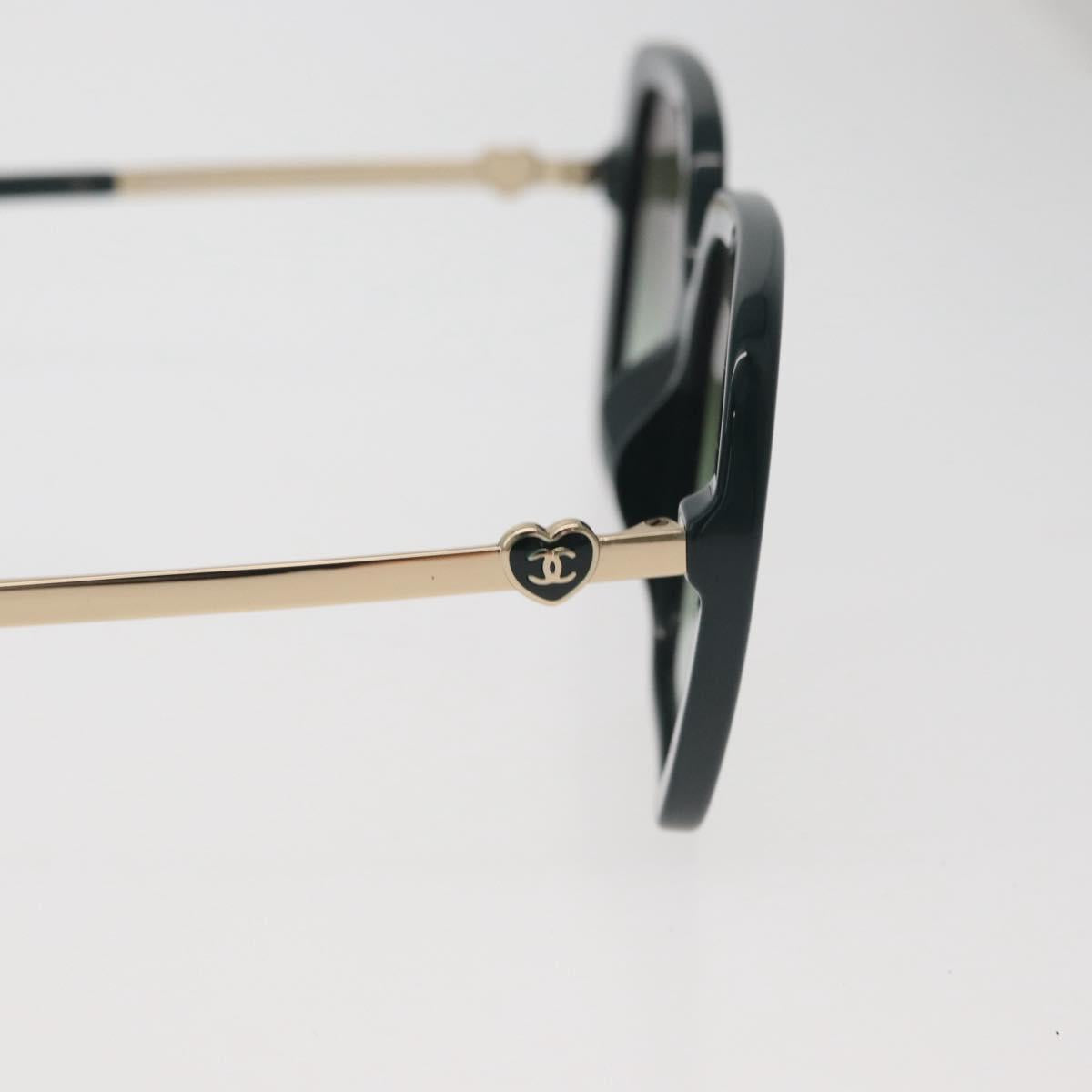 CHANEL Sunglasses plastic Green CC Auth BA12623M