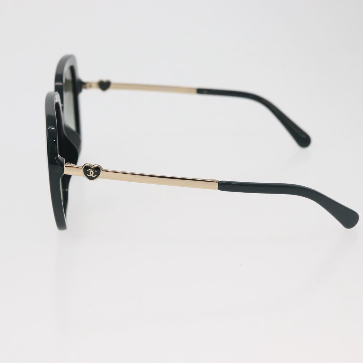CHANEL Sunglasses plastic Green CC Auth BA12623M