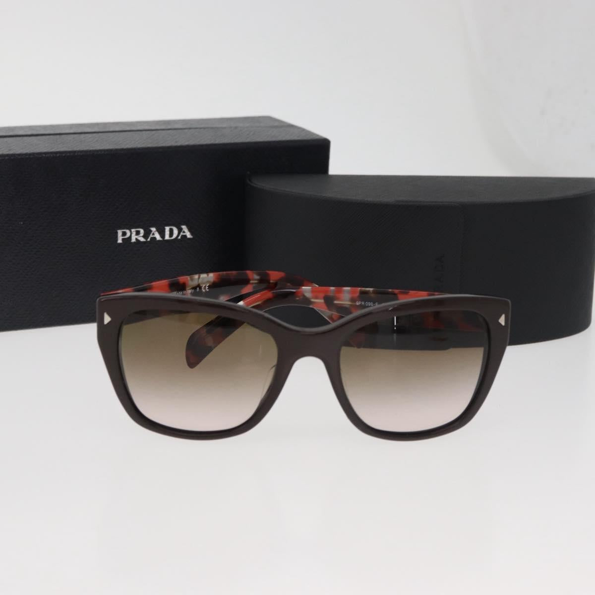 PRADA Sunglasses plastic Brown Auth BA12626A