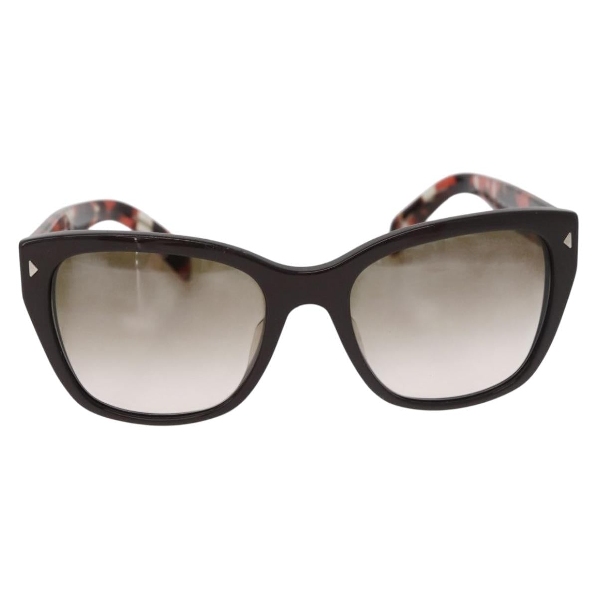 PRADA Sunglasses plastic Brown Auth BA12626A