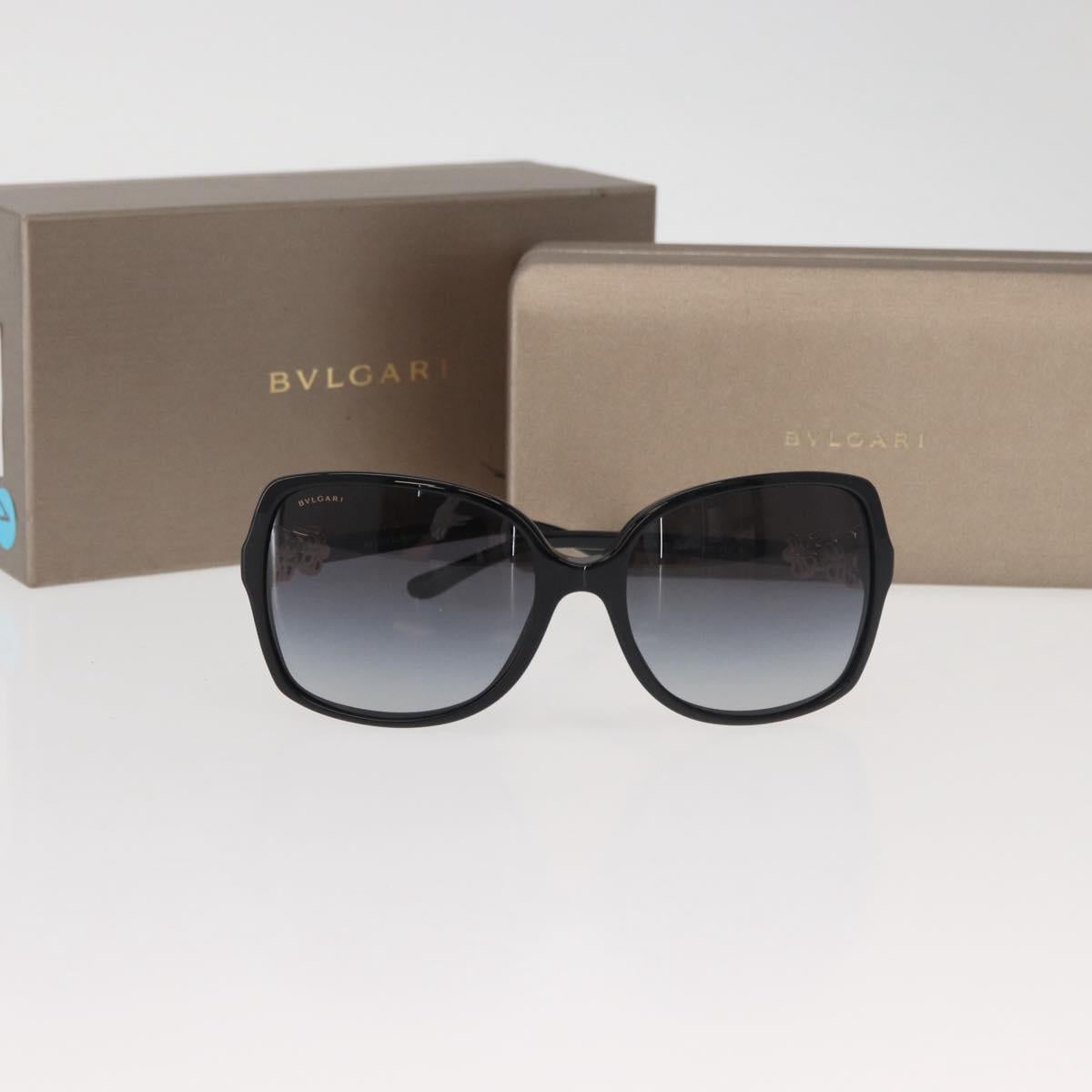 BVLGARI Sunglasses plastic Black Auth BA12627A