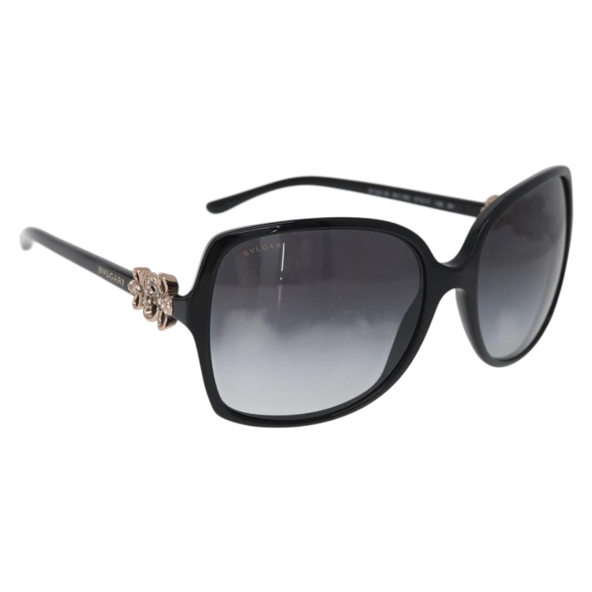 BVLGARI Sunglasses plastic Black Auth BA12627A