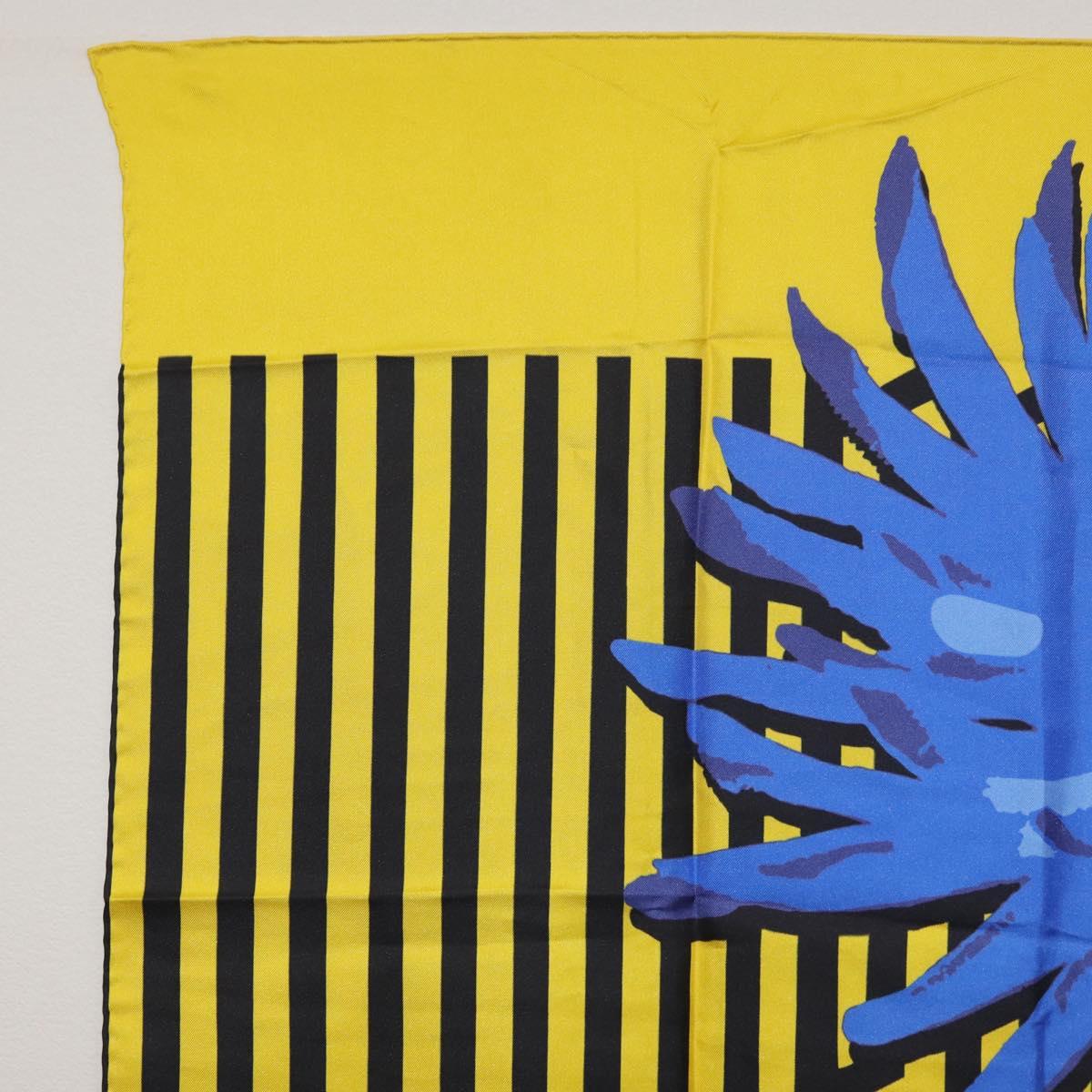 Christian Dior Scarf Silk Yellow Auth BA12629A