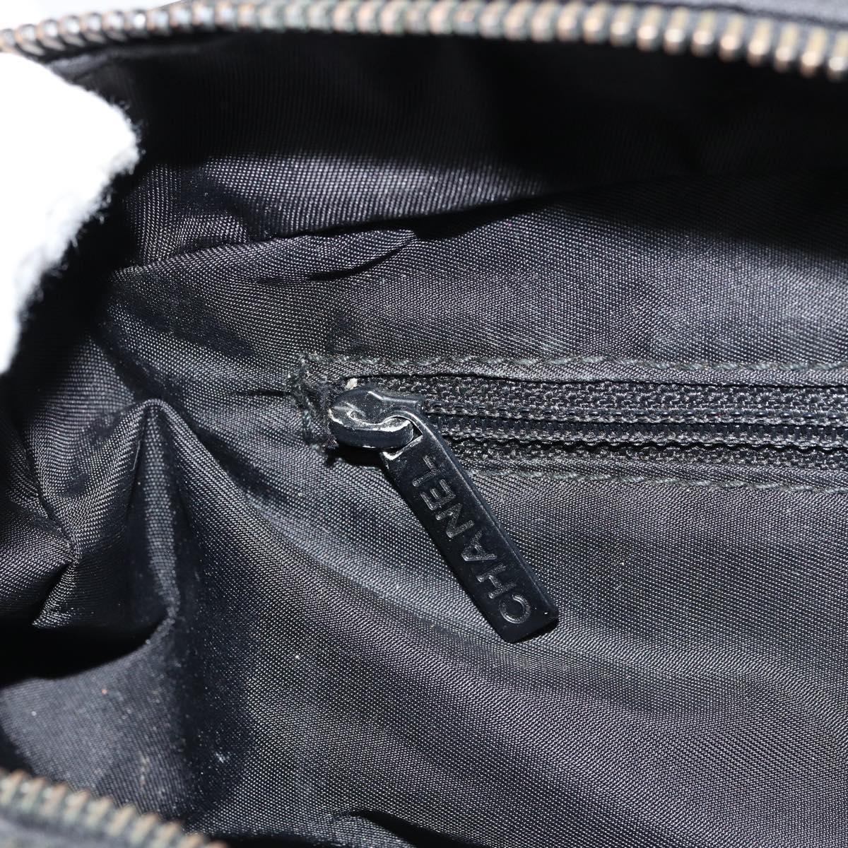 CHANEL New Travel line Hand Bag Nylon Black CC Auth BA12635A