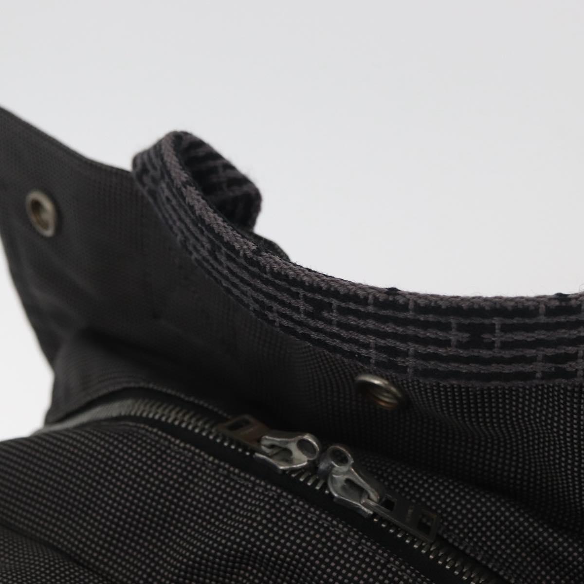 HERMES Her Line Backpack Canvas Gray Silver Auth BA12638A