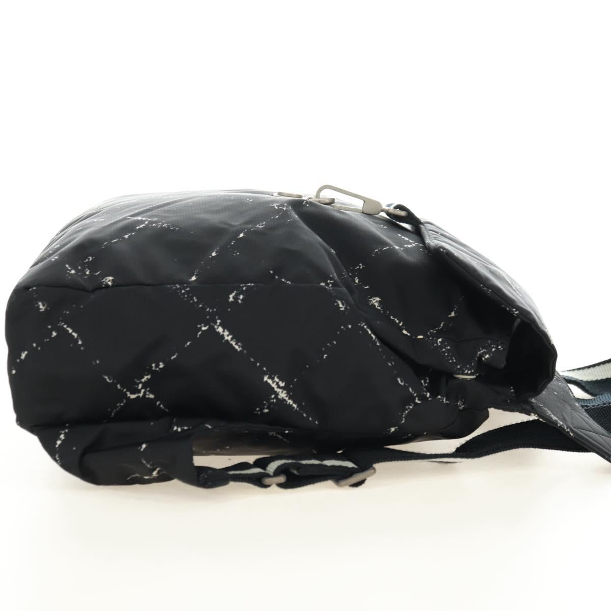 CHANEL New Travel line Backpack Nylon Black CC Auth BA12647V