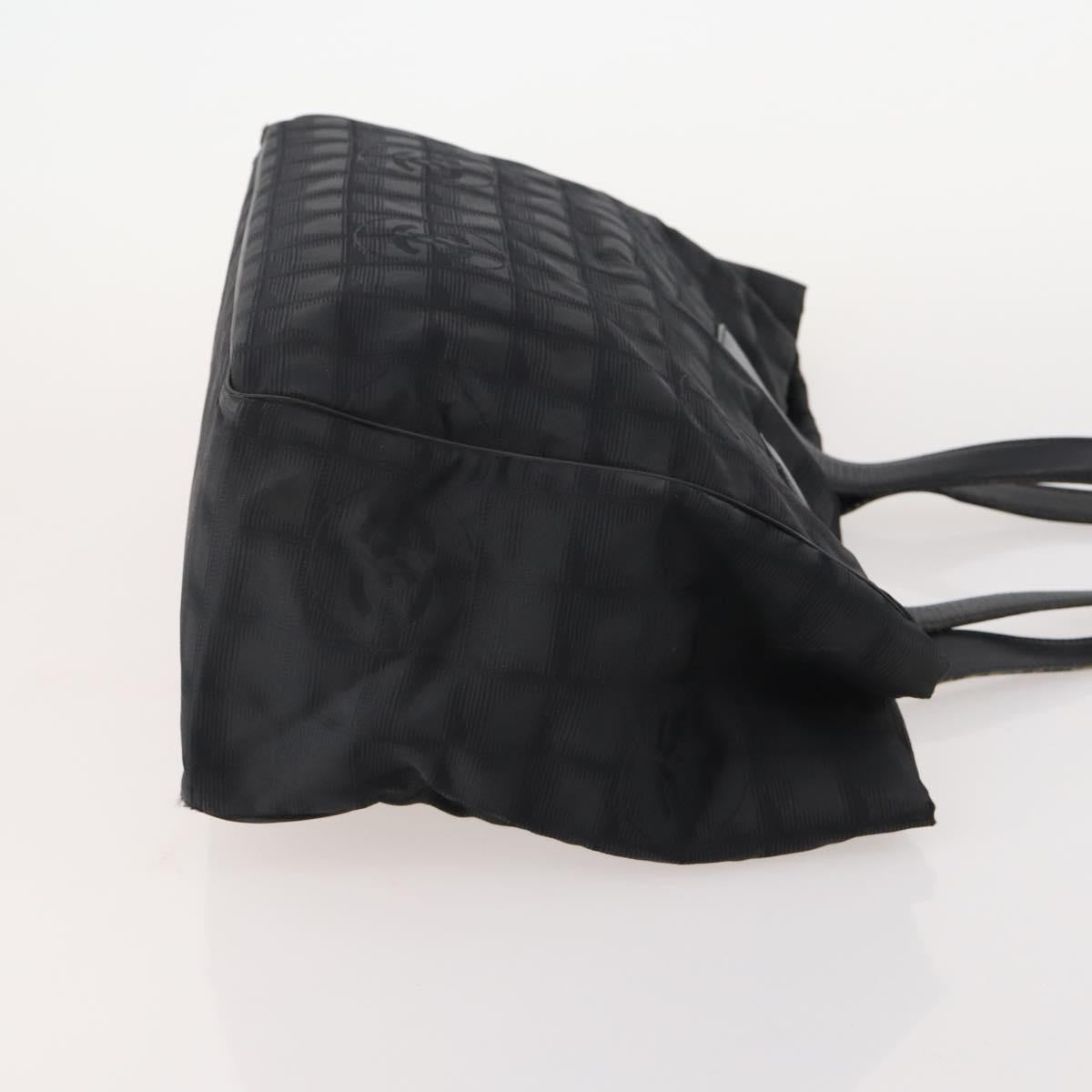 CHANEL New Travel line Tote Bag Nylon 3 Set Black Beige CC Auth BA12660