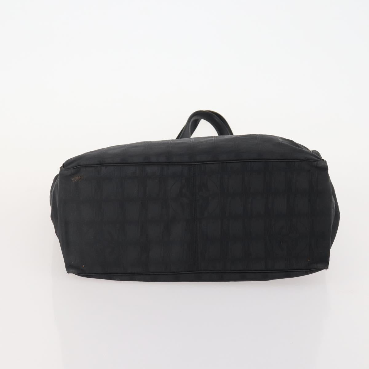 CHANEL New Travel line Tote Bag Nylon 3 Set Black Beige CC Auth BA12660