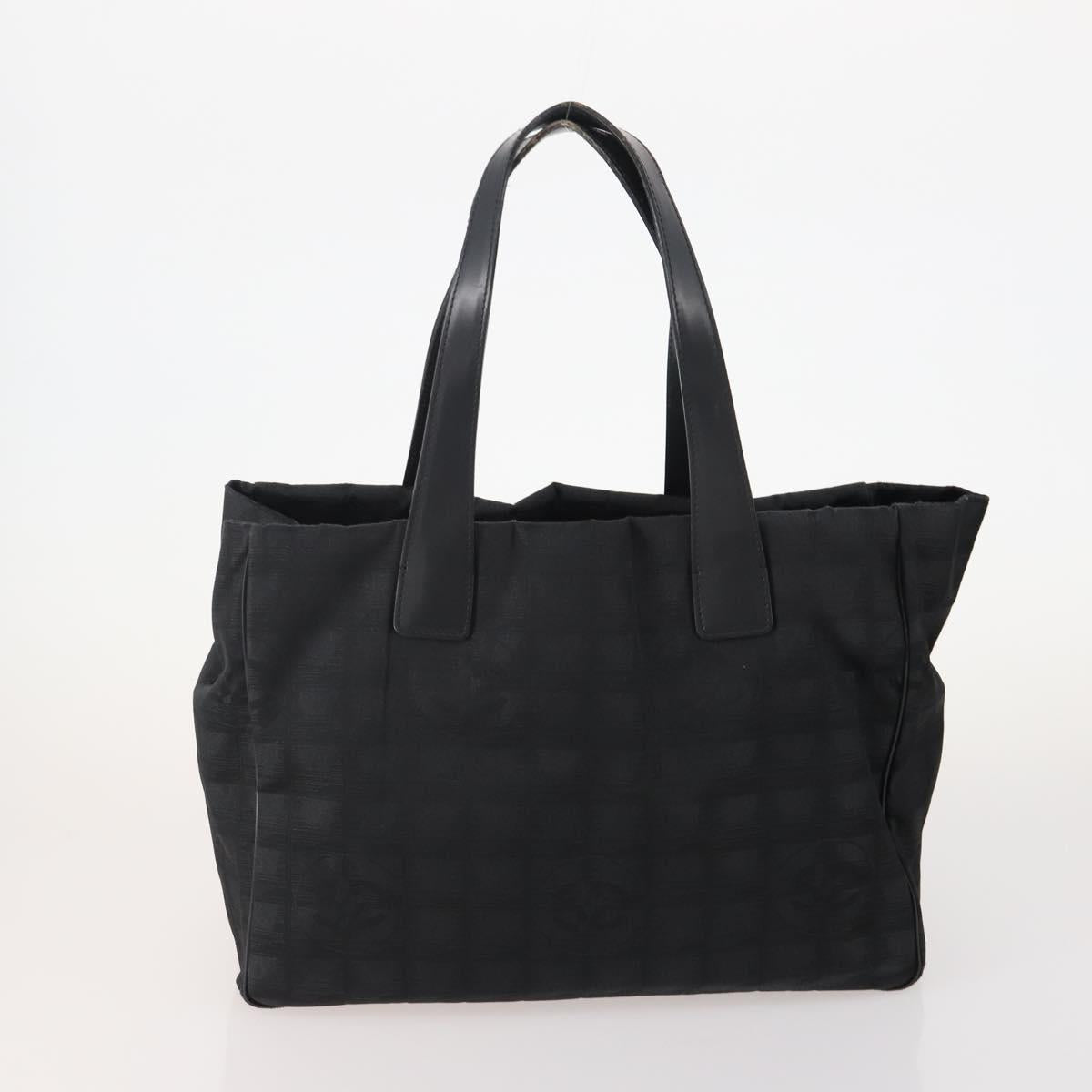 CHANEL New Travel line Tote Bag Nylon 3 Set Black CC Auth BA12665