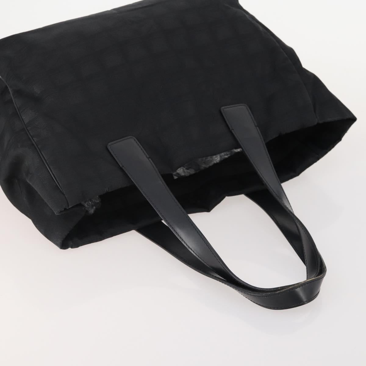 CHANEL New Travel line Tote Bag Nylon 3 Set Black CC Auth BA12665